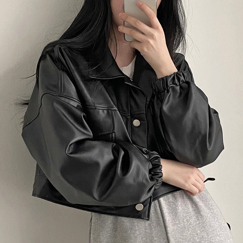 Short Leather Jacket Women