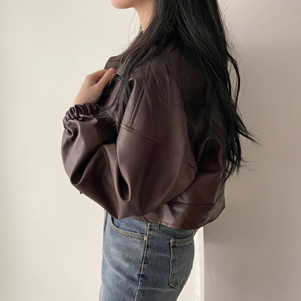 Short Leather Jacket Women
