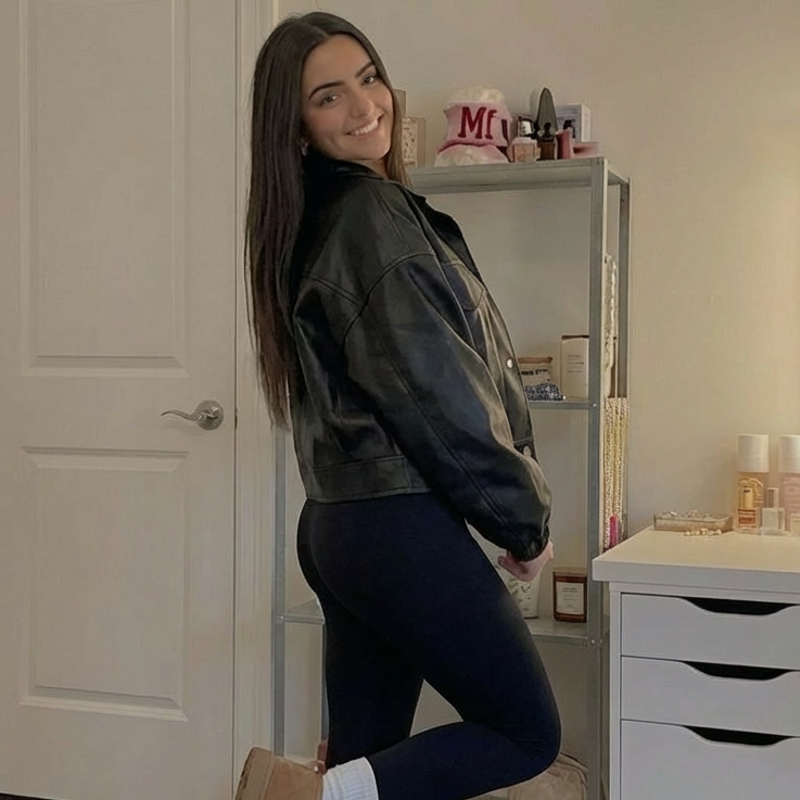 Short Leather Jacket Women