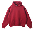 New Loose Fleece Trendy Drop Shoulder Solid Color Hoodie
