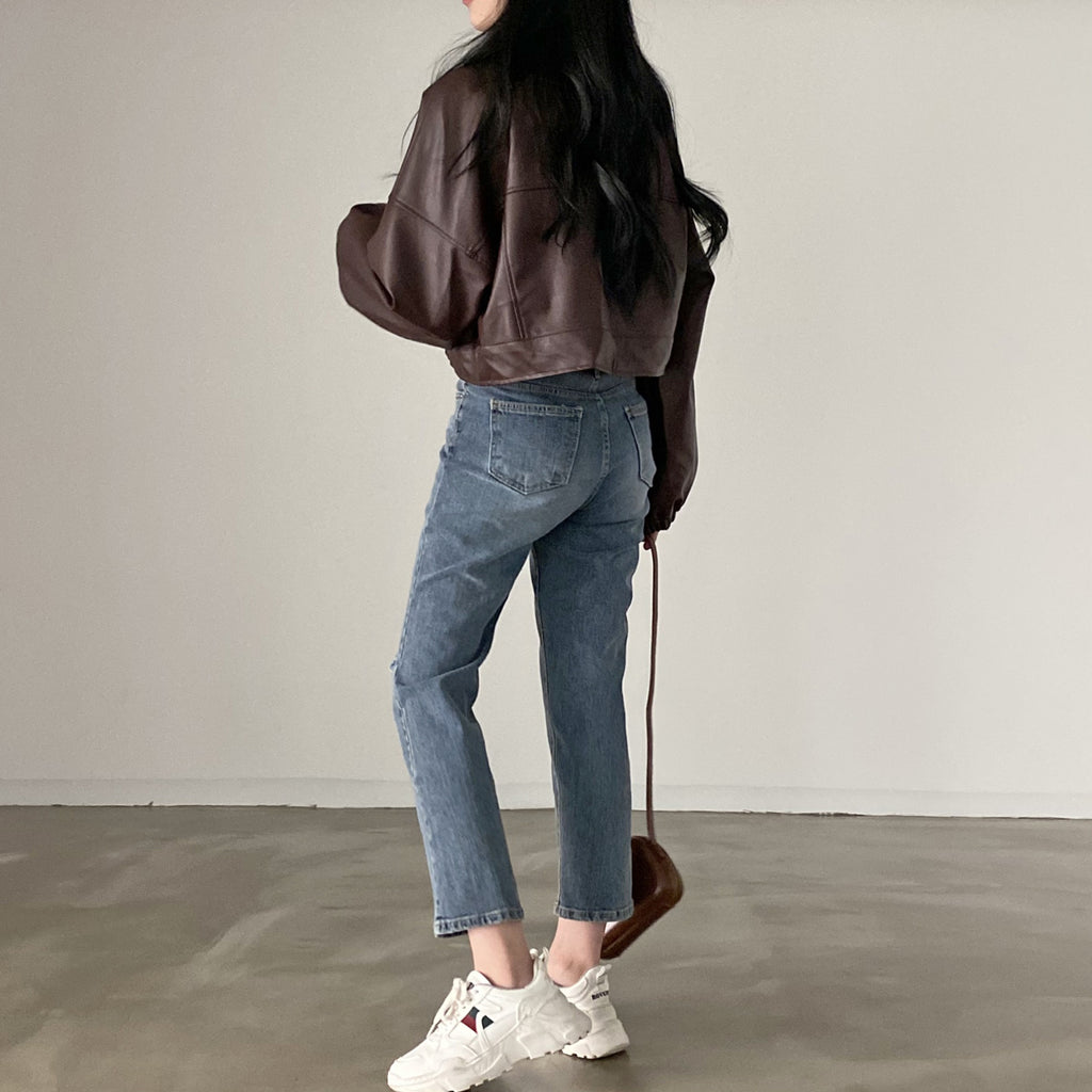 Short Leather Jacket Women